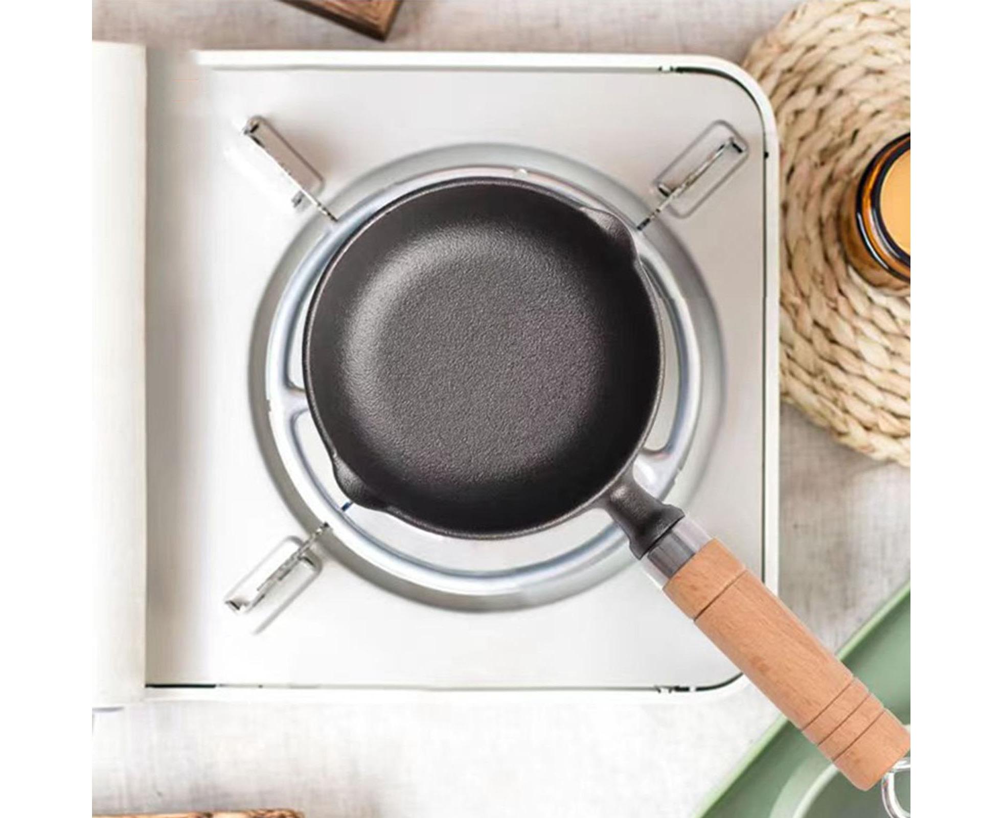 Cast Iron Pot, Even Heating Multifunctional Non-Stick Stir Fry Pan, 11 x 4cm - Image 5