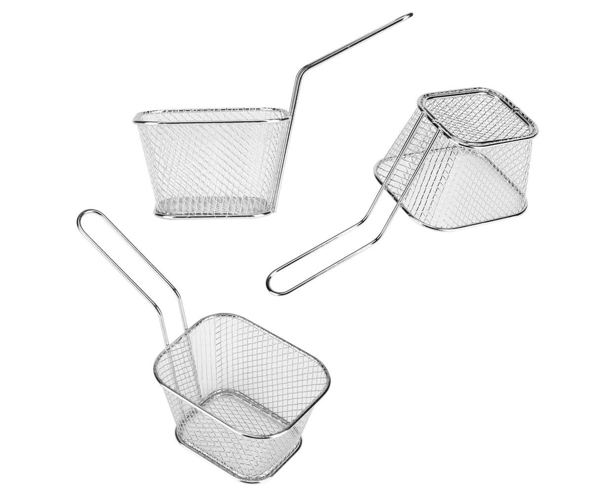 Fry Baskets, Lightweight Metal Circular Fryer Basket for Chips, Shrimp, and More - Image 2
