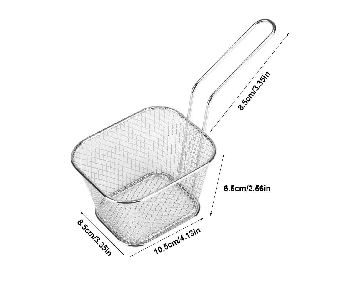 Fry Baskets, Lightweight Metal Circular Fryer Basket for Chips, Shrimp, and More - Image 3