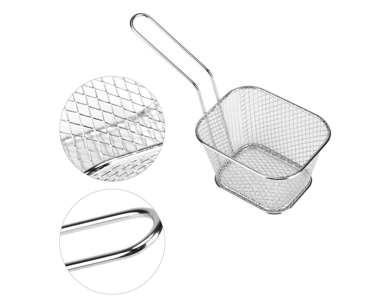 Fry Baskets, Lightweight Metal Circular Fryer Basket for Chips, Shrimp, and More - Image 4