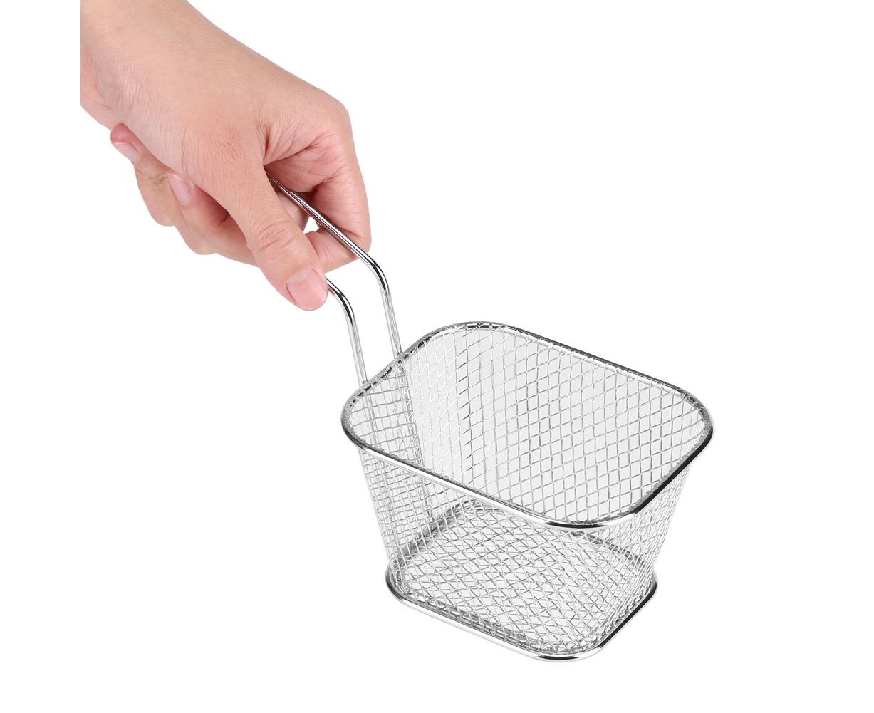 Fry Baskets, Lightweight Metal Circular Fryer Basket for Chips, Shrimp, and More - Image 5