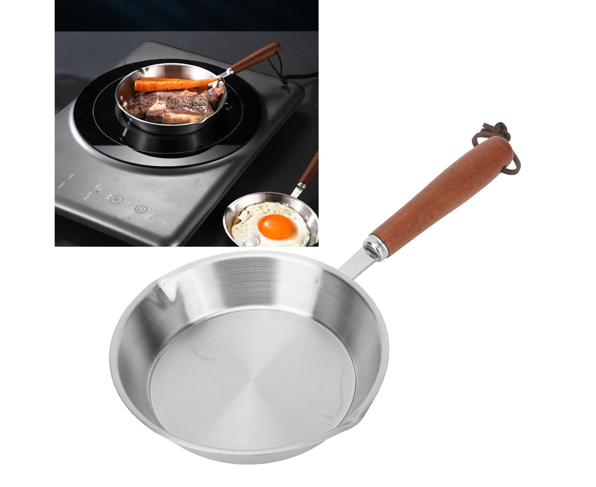 Stainless Steel Frying Pan, Non-Stick Egg Fryer for Household & Restaurant, 6.3 Inch - Image 6