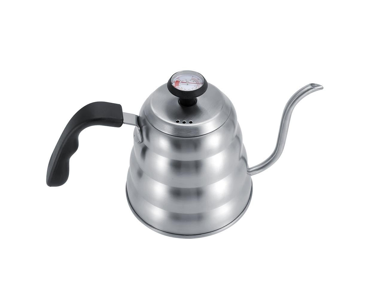 Stainless Steel Coffee Tea Pot, Drip Kettle with Gooseneck & Built-in Thermometer, 1.2L - Image 2