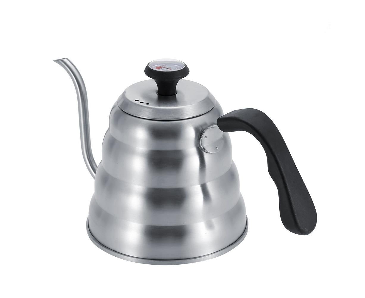 Stainless Steel Coffee Tea Pot, Drip Kettle with Gooseneck & Built-in Thermometer, 1.2L - Image 5