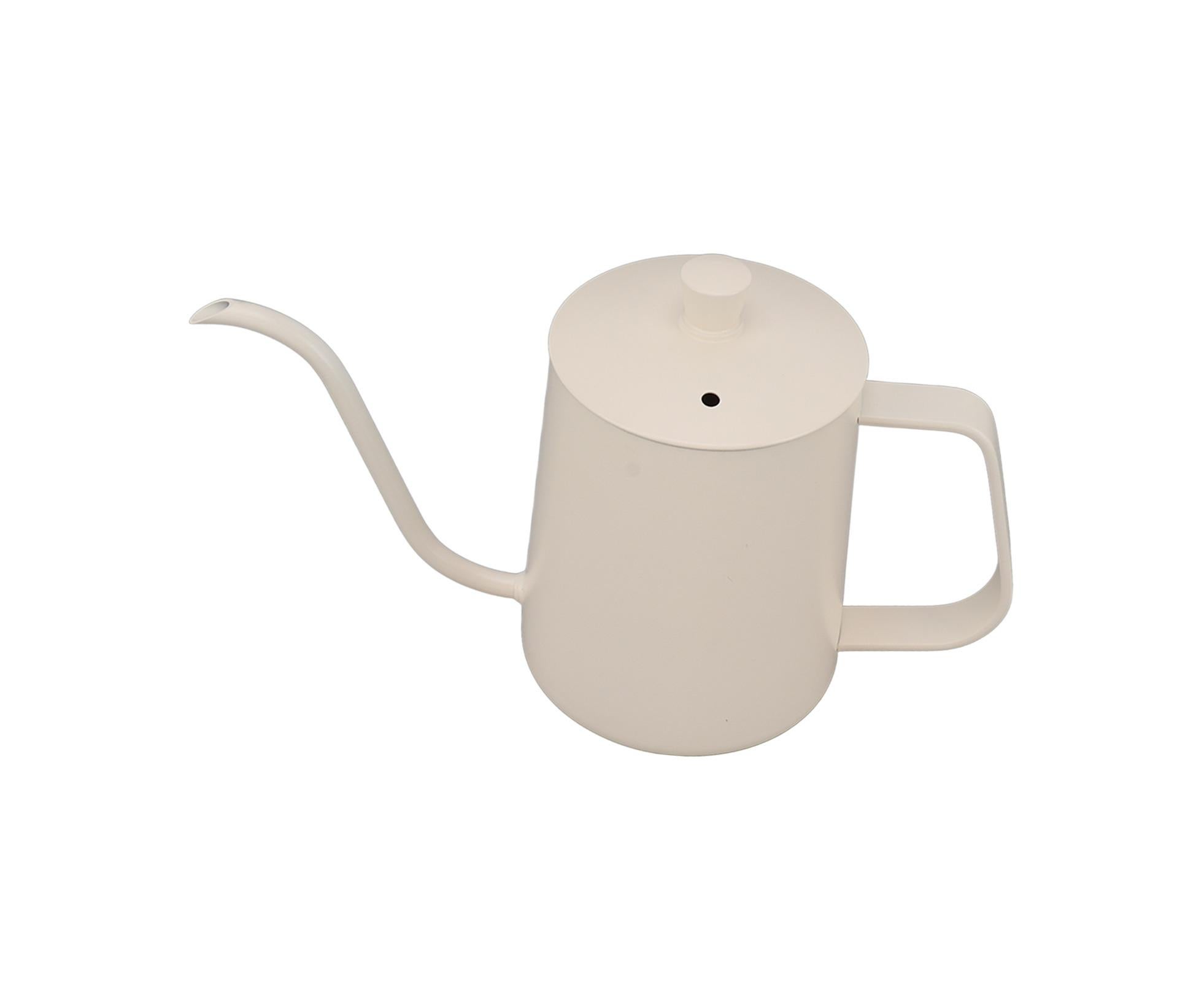 Small Pour Over Coffee Kettle, Stainless Steel, Precisely Controlled Gooseneck Spout, White, 600ml - Image 7