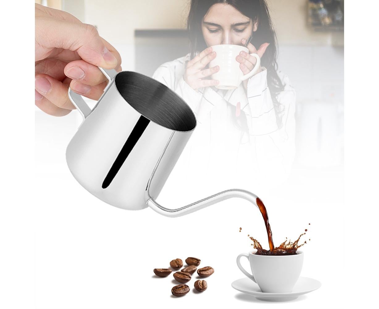Stainless Steel Drip Coffee Pot, Gooseneck Spout, Tea Tool, Silver, 250ml - Image 6