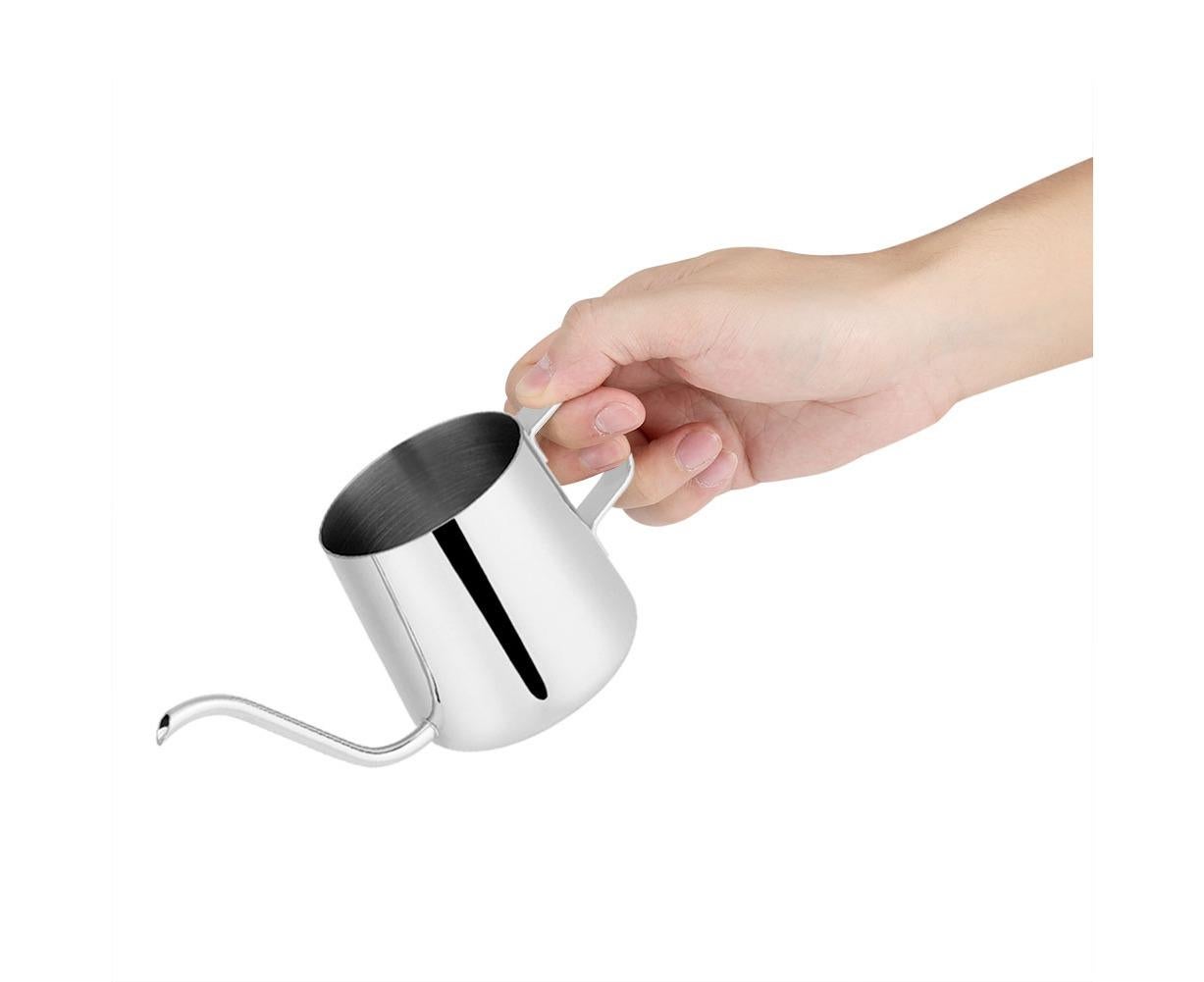 Stainless Steel Drip Coffee Pot, Gooseneck Spout, Tea Tool, Silver, 250ml - Image 7
