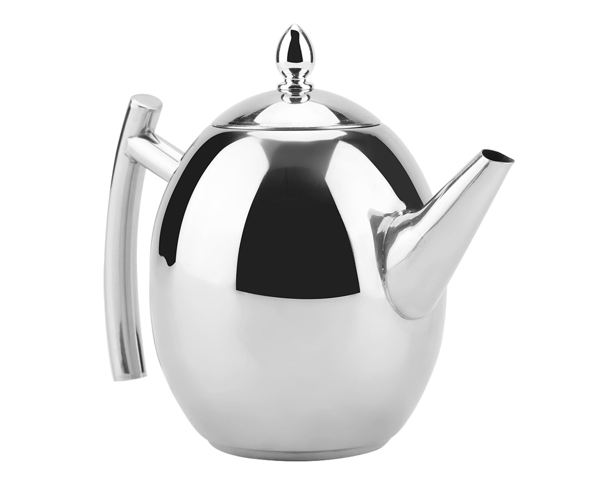 Stainless Steel Teapot, Tea & Coffee Water Kettle with Removable Mesh Filter, 1500ml - Image 1