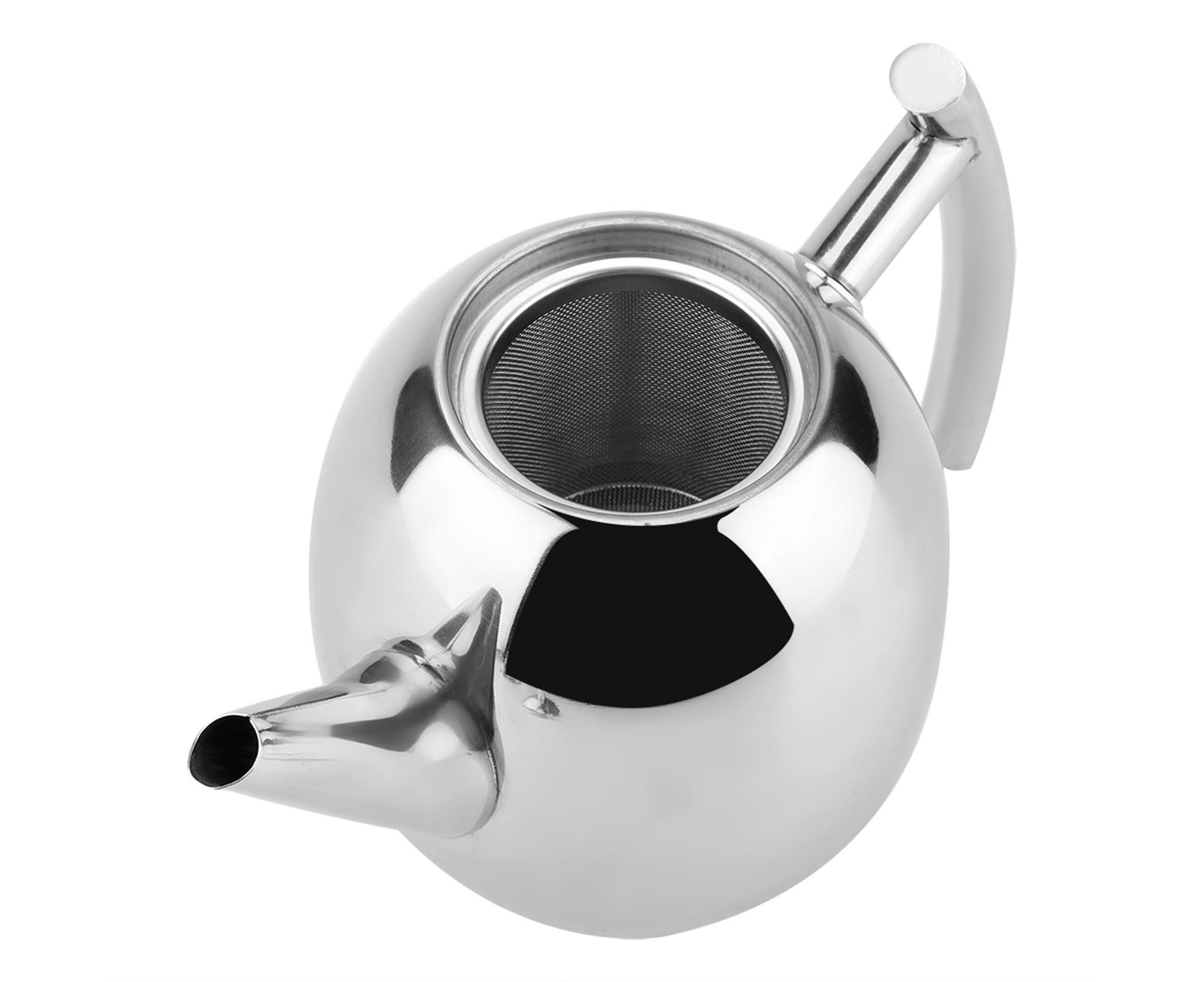 Stainless Steel Teapot, Tea & Coffee Water Kettle with Removable Mesh Filter, 1500ml - Image 4