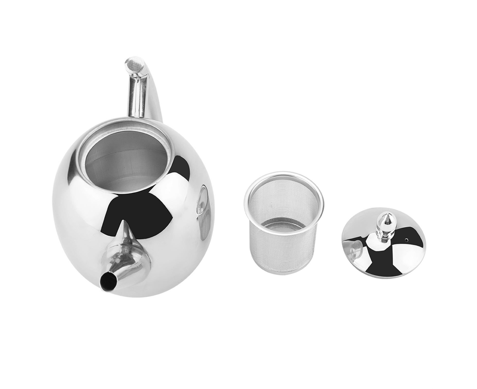 Stainless Steel Teapot, Tea & Coffee Water Kettle with Removable Mesh Filter, 1500ml - Image 5