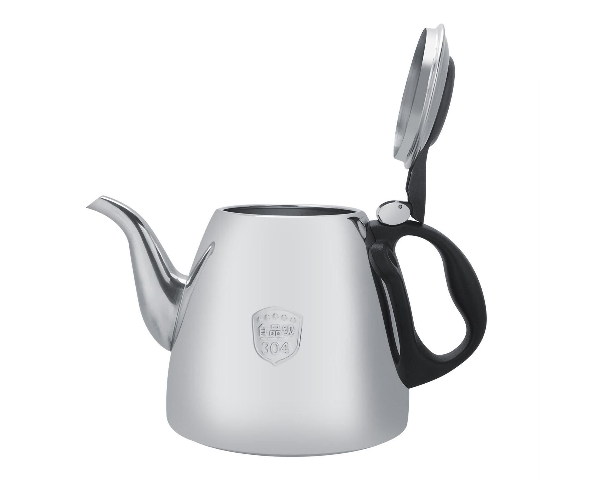 1.2L 1.5L Stainless Steel Stove Top Teapot, Tea & Coffee Pot, Heat-Resistant Handle - Image 1