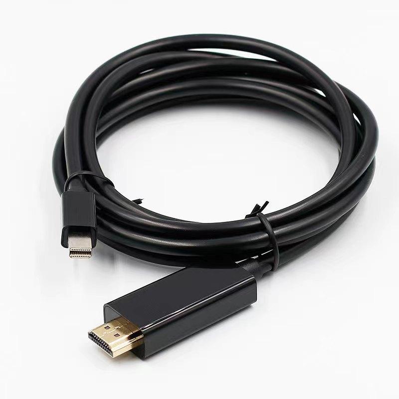 Mini DisplayPort to HDMI Cable 1.8m - 4K UHD mDP to HDMI Adapter for MacBook, Surface, Monitor, TV, Projector (Black) - Image 1