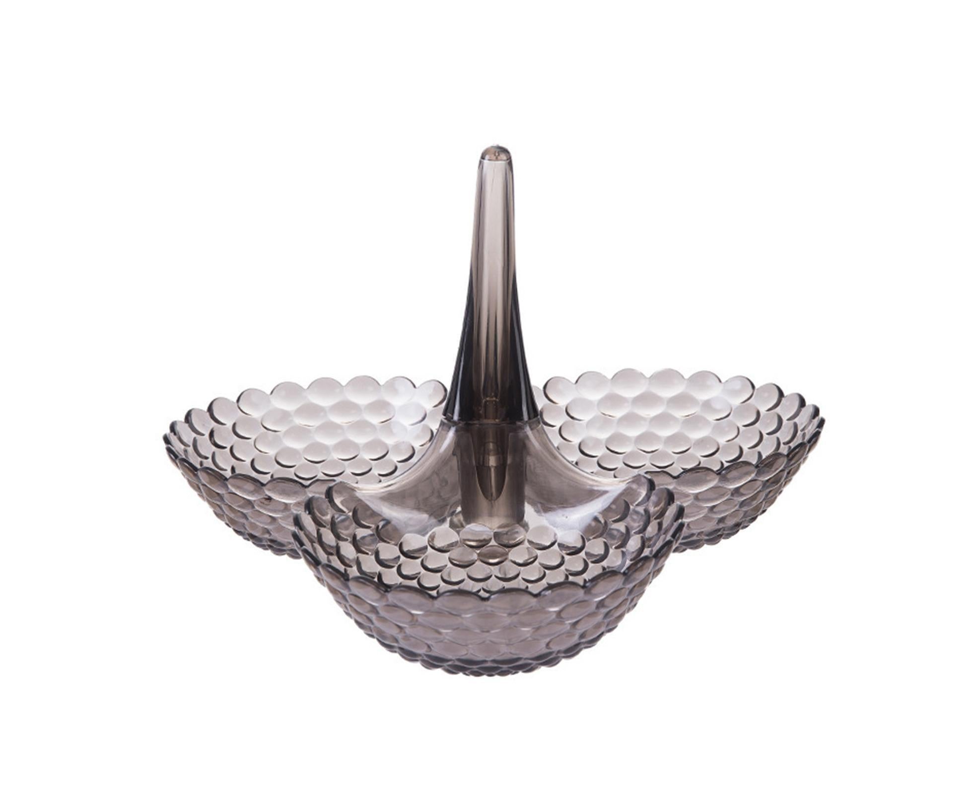 Practical Stable Dessert Plate Multi-use Exquisite Plastic Structure Cake Plate for Home-Black - Image 1