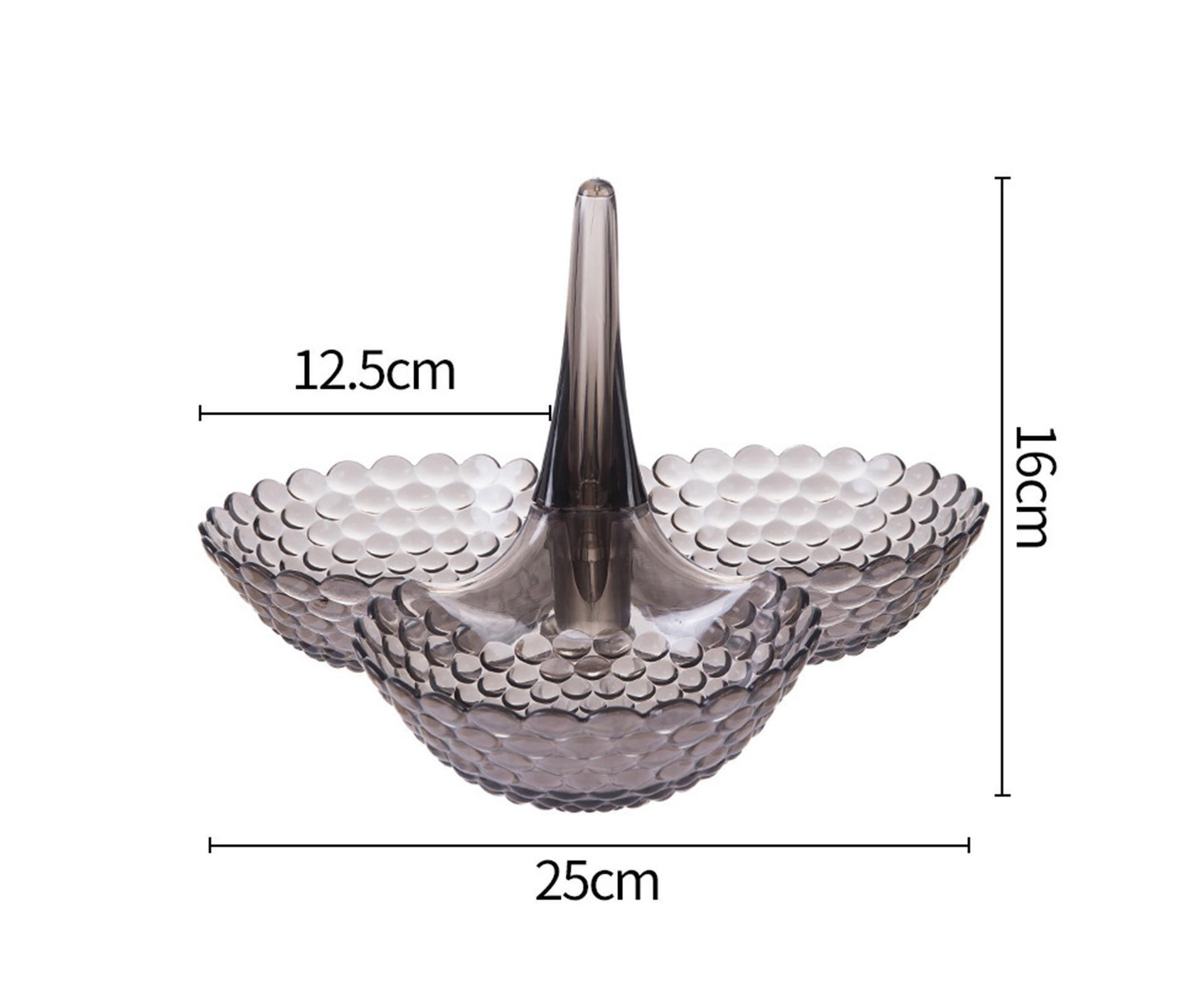 Practical Stable Dessert Plate Multi-use Exquisite Plastic Structure Cake Plate for Home-Black - Image 3