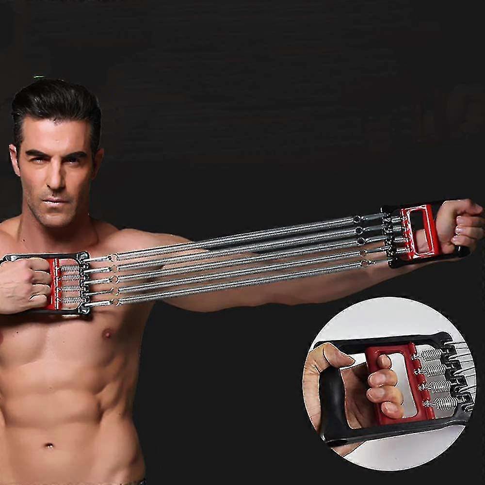 Chest Expander Dual Purpose 5 Springs Arm Exercise Equipment For Men - Image 4