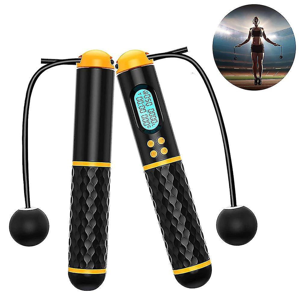 Jump Rope, Digital Weighted Ropeless Skipping Rope, Adjustable Cordless Jumping Rope For Home Fitness Exercise Training For Women Men - Image 1