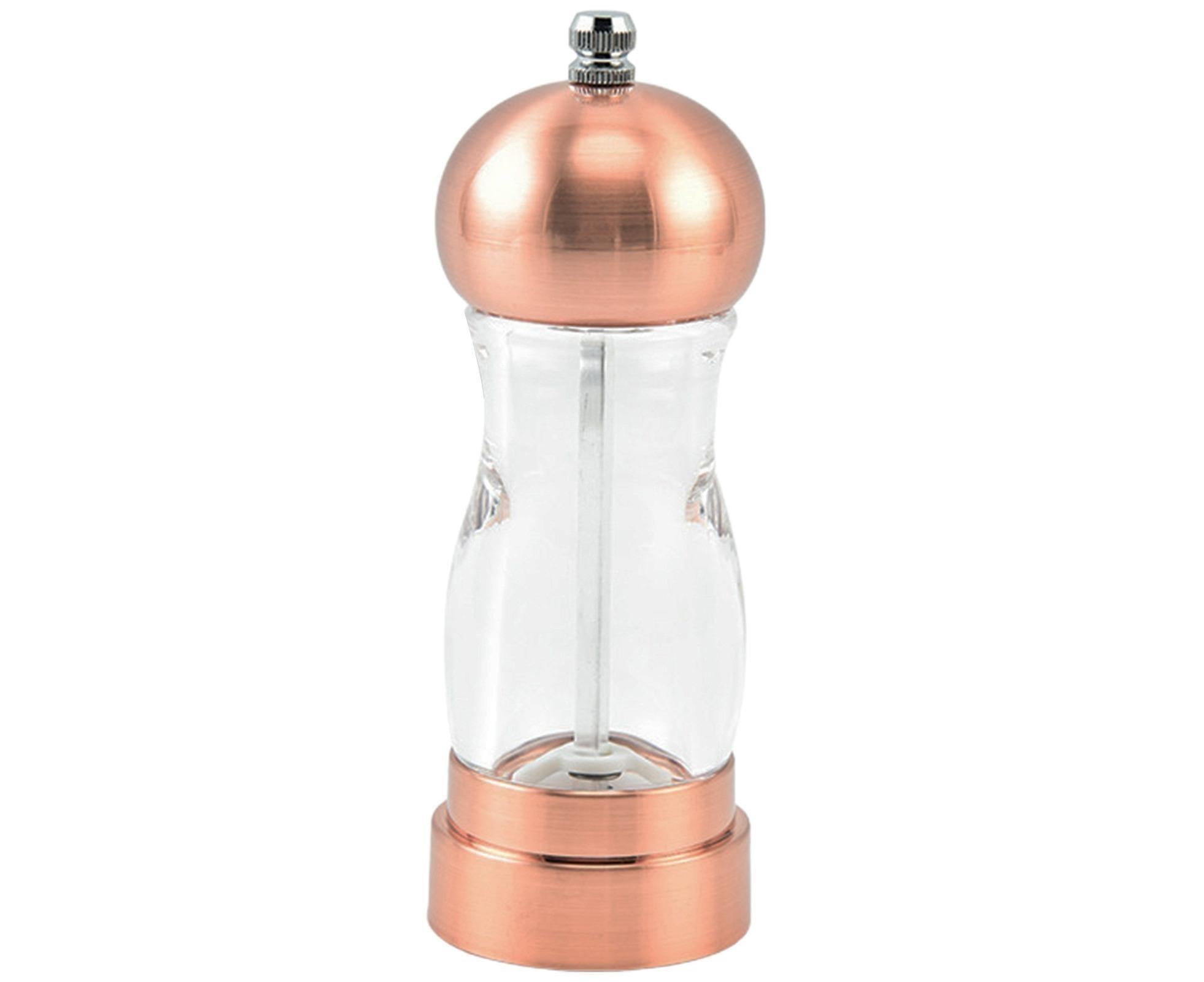 Manual Pepper Mill Multifunctional Acrylic Comfortable Touch Salt Shaker for Kitchen-Golden - Image 1