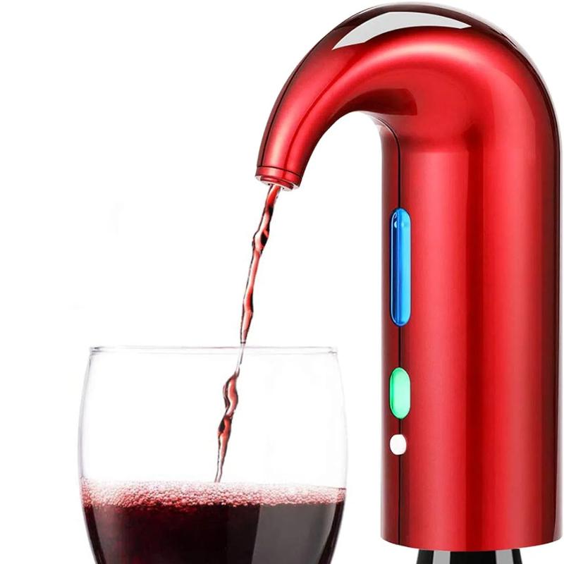 Wine Aerator Electric Wine Decanter One Touch Red - White Wine Accessories Aeration Work with Wine Opener for Beginner Enthusiast - Spout Pourer - Wine Preserver - Red - Image 1