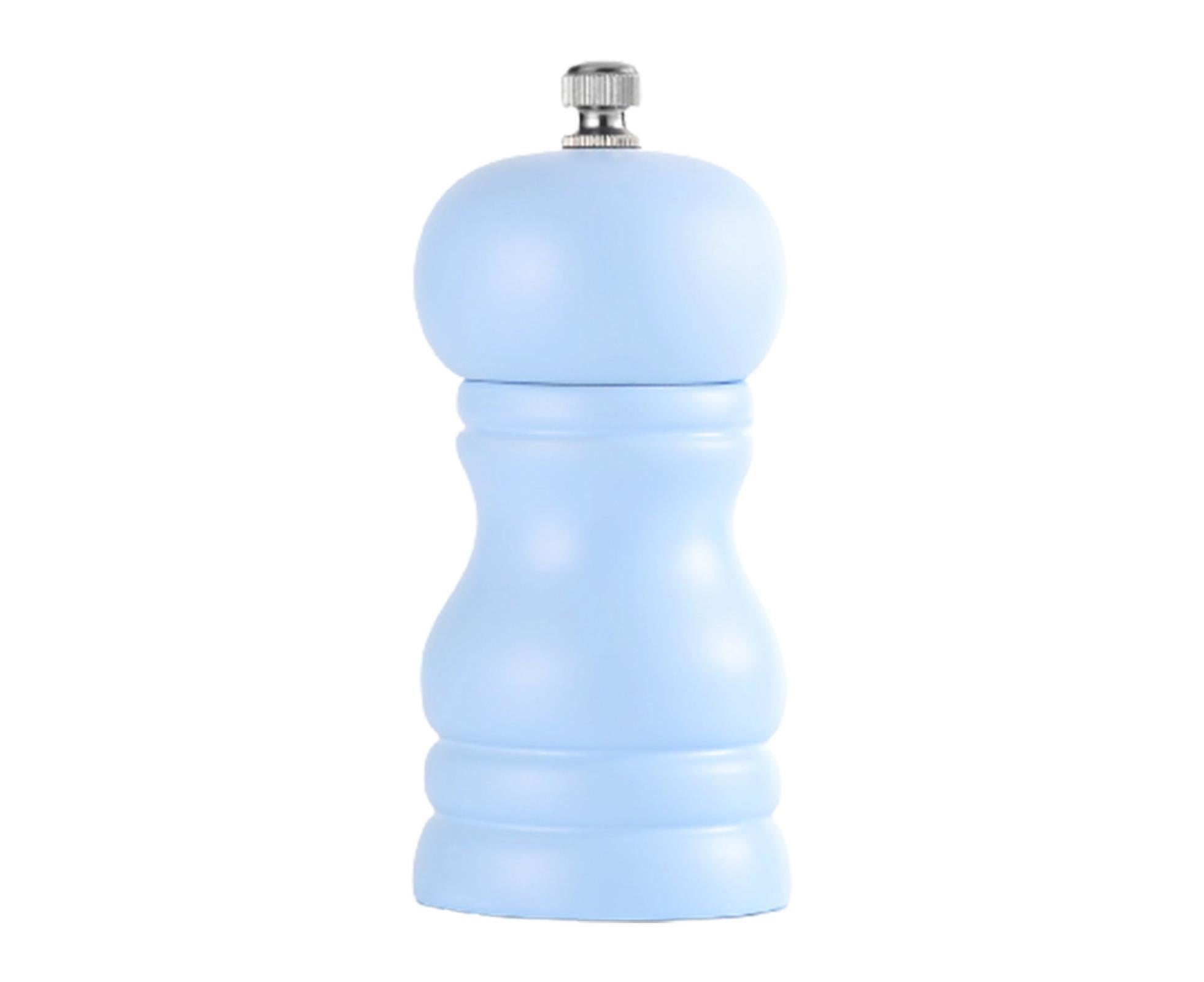 Pepper Grinder Food Grade Rust-proof Wood Handheld Pepper Salt Condiment Grinder for Home-Blue - Image 1