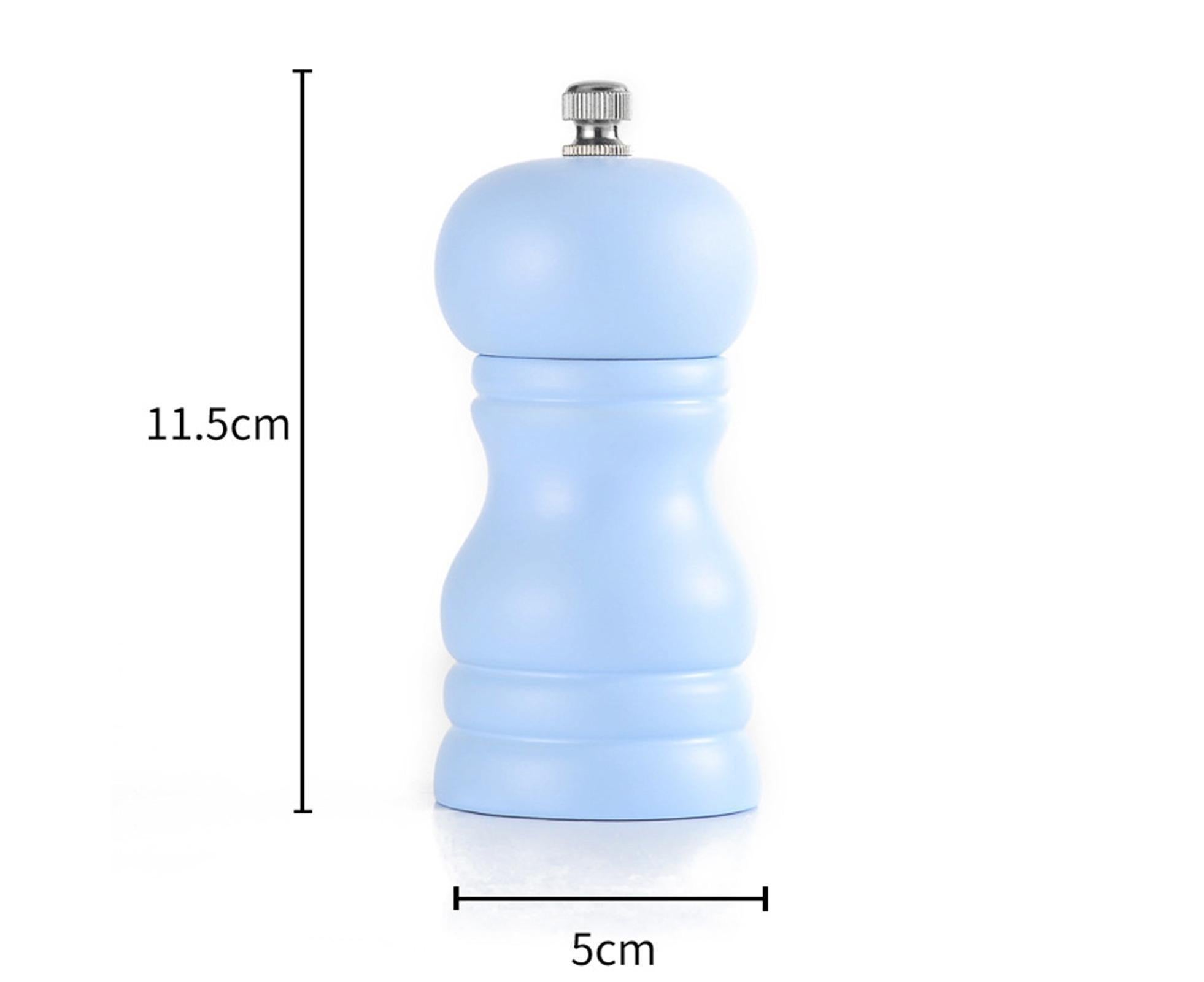 Pepper Grinder Food Grade Rust-proof Wood Handheld Pepper Salt Condiment Grinder for Home-Blue - Image 3