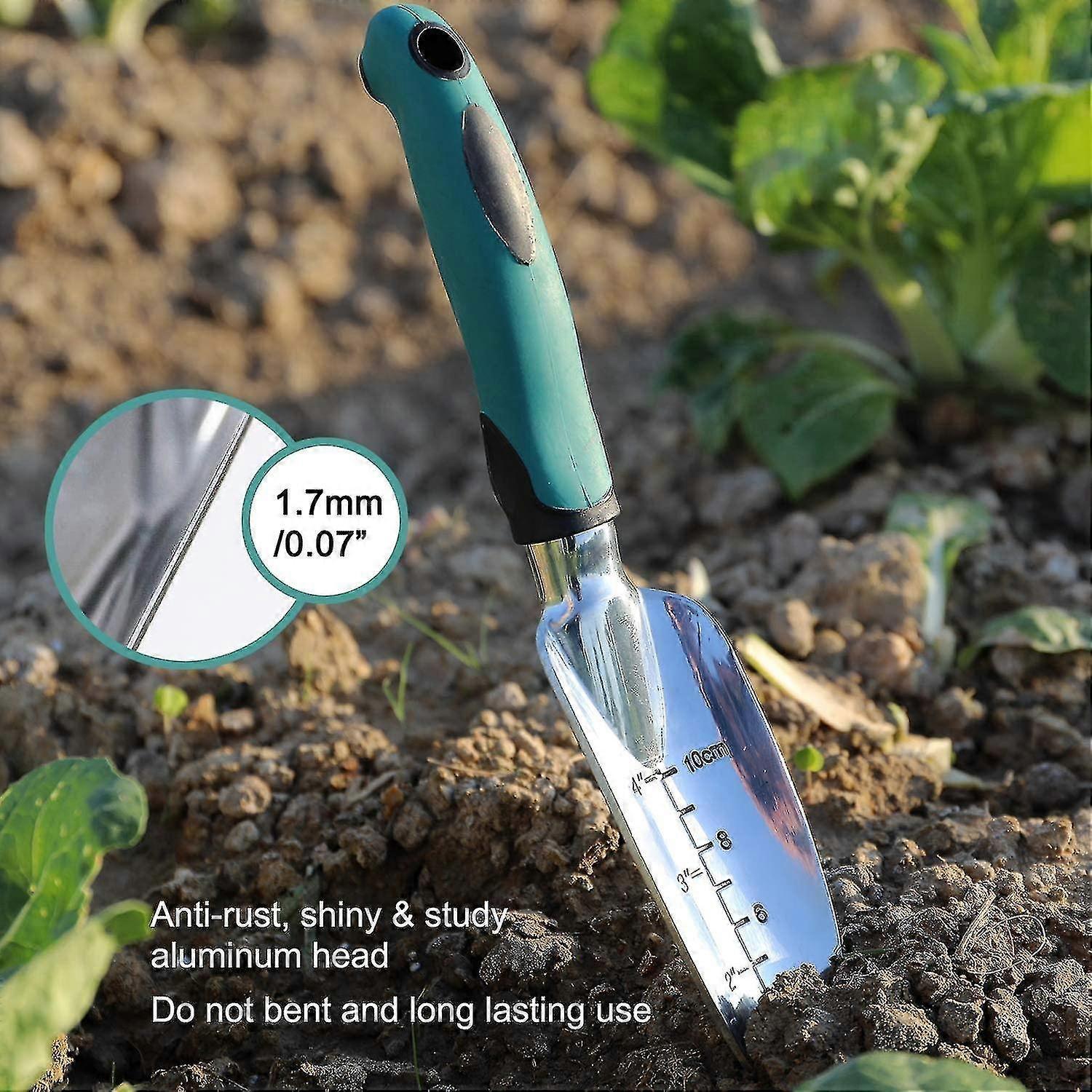 Garden Tool Set, 3-piece Heavy-duty Gardening Tool Cast Aluminum With Soft Rubber Non-slip Handle Durable Garden Hand Tools - Image 4