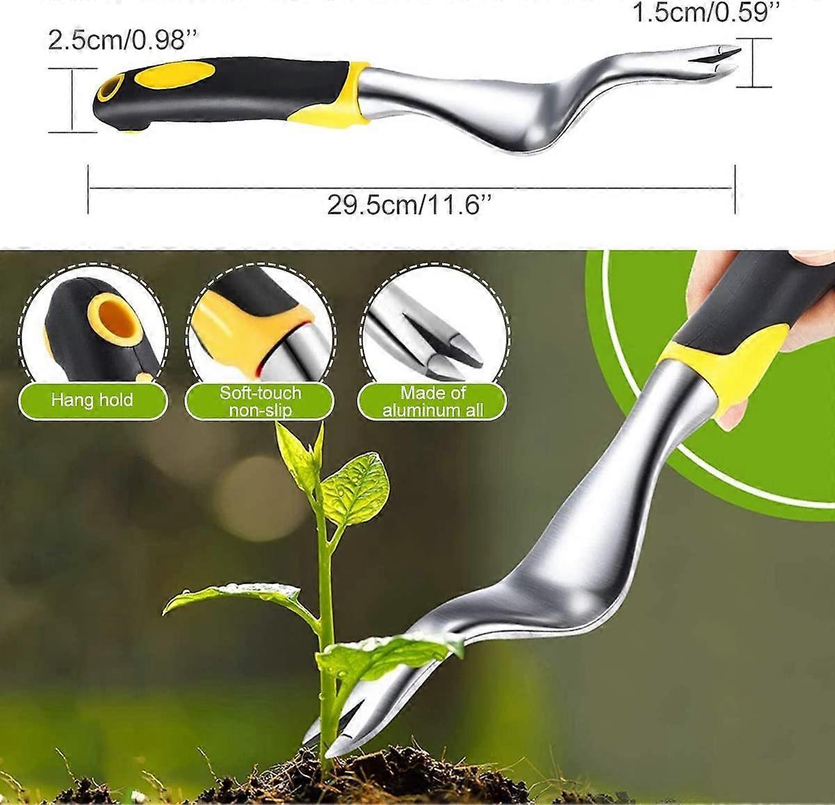 Manual Weeding Tool, 2 Pieces Handheld Weeder Dandelion Removal Tool, Garden Weed Puller with Non-Slip Handle - Image 2