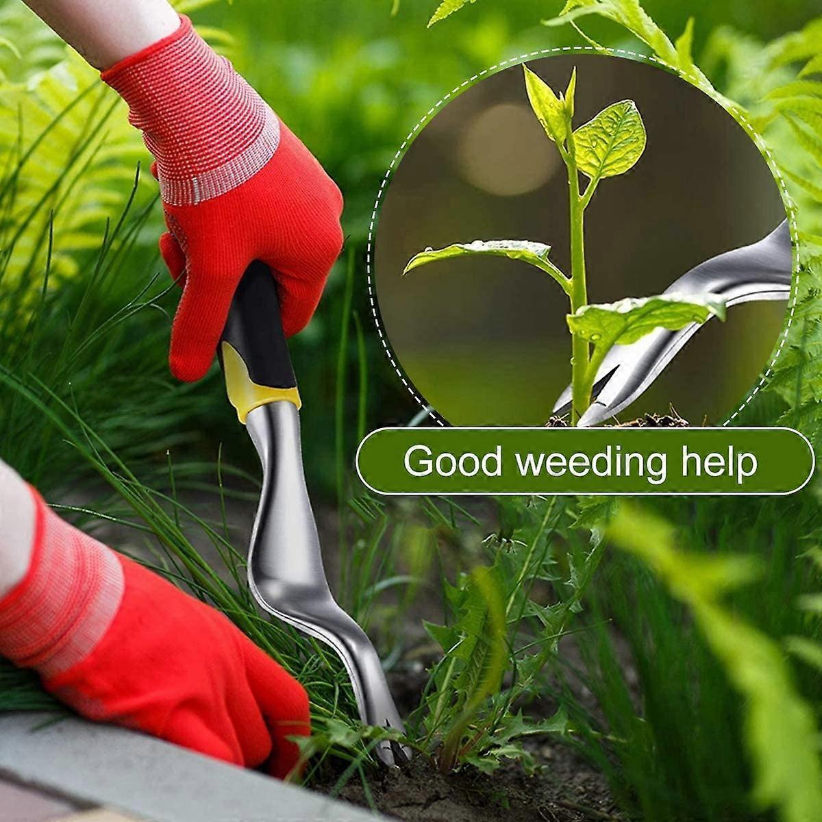 Manual Weeding Tool, 2 Pieces Handheld Weeder Dandelion Removal Tool, Garden Weed Puller with Non-Slip Handle - Image 5