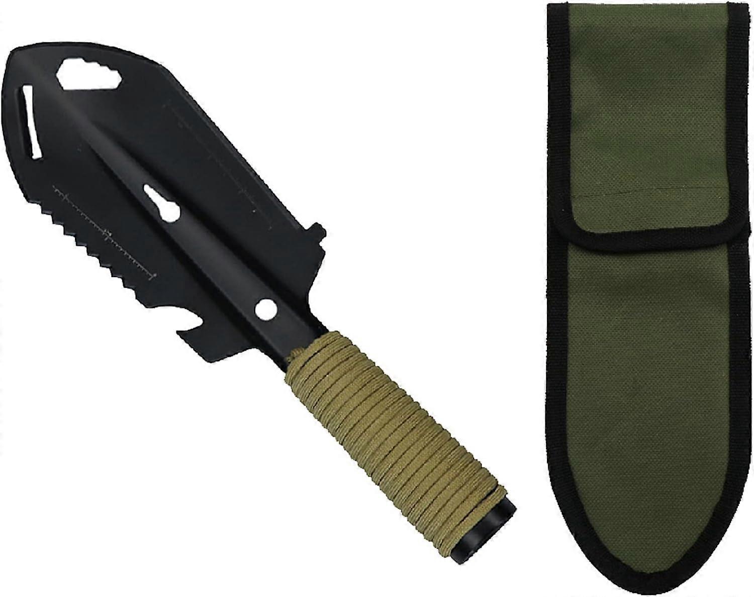 Mini Metal Garden Shovel, Stainless Steel Garden Tool for Garden Shovel, Multi-Tool Garden Shovel for Camping Gadgets, (Black) - Image 1
