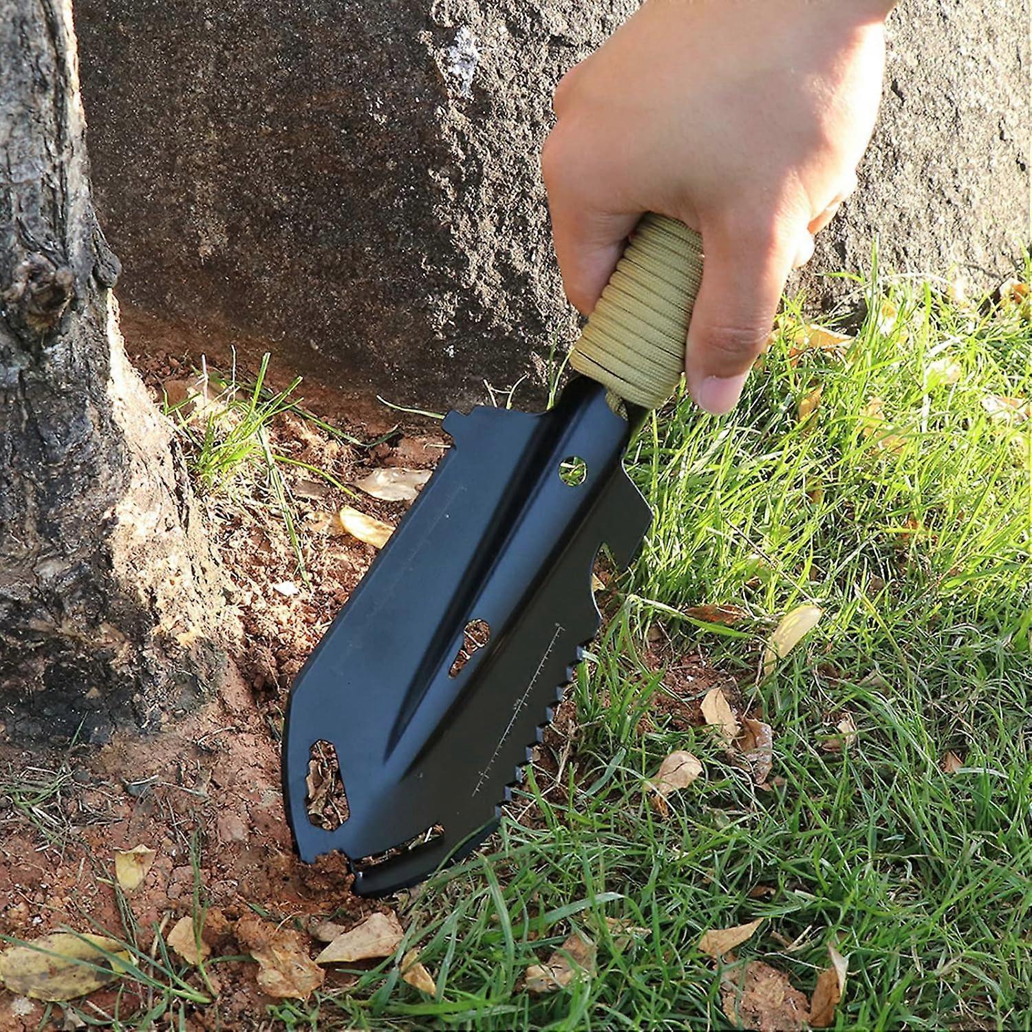 Mini Metal Garden Shovel, Stainless Steel Garden Tool for Garden Shovel, Multi-Tool Garden Shovel for Camping Gadgets, (Black) - Image 5