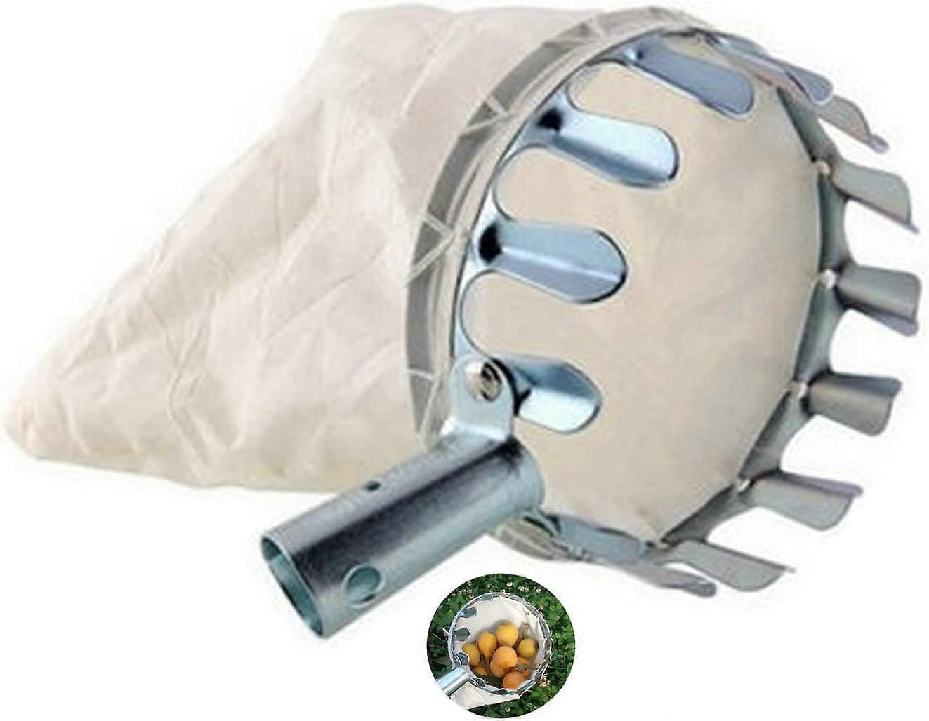 Fruit Picking Tool,Fruit Pickers Gardening Picking Tools Metal Fruit Picker with Collection Bag for Harvesting Apples, Citrus, Pears, Peaches - Image 1
