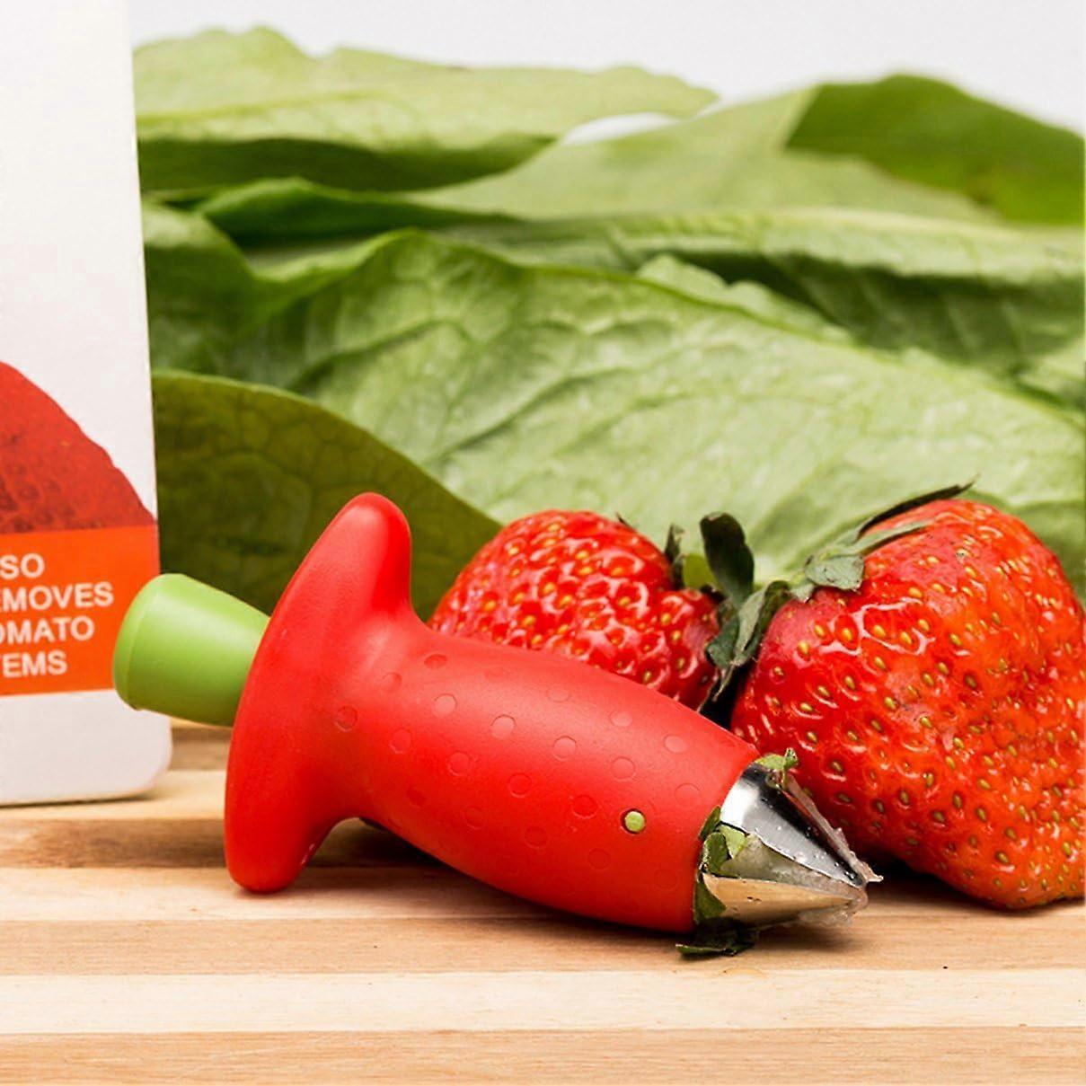Multi-Claw Strawberry Corer Stainless Steel Plastic Fruit Berry Tomato Vegetable Top Stem Corer Kitchen Aid Corer, 2 Pack - Image 3