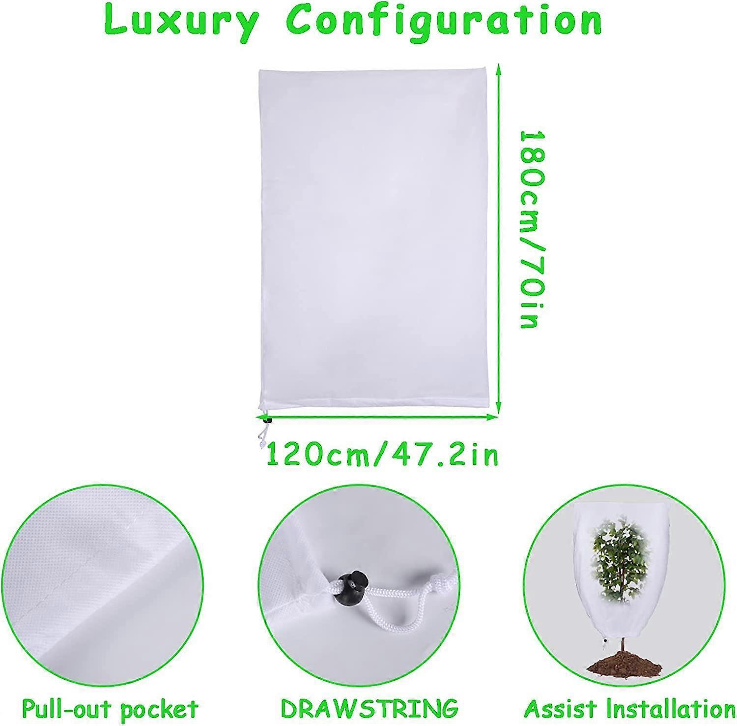 2 Pack Plant Protection Plant Overwintering Cover, Overwintering Protection Veil with Zipper for Trees, Palms, Outdoor Use (80 * 100) - Image 2