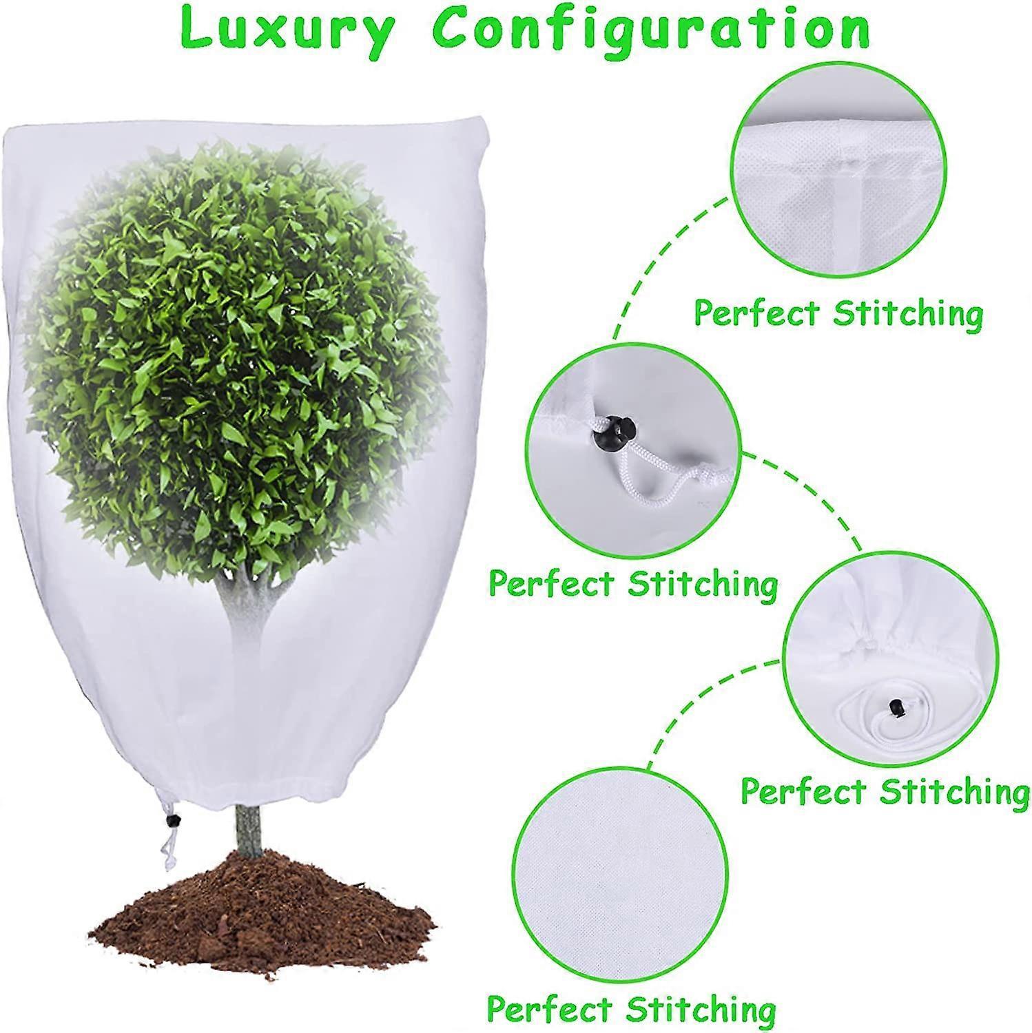 2 Pack Plant Protection Plant Overwintering Cover, Overwintering Protection Veil with Zipper for Trees, Palms, Outdoor Use (80 * 100) - Image 3