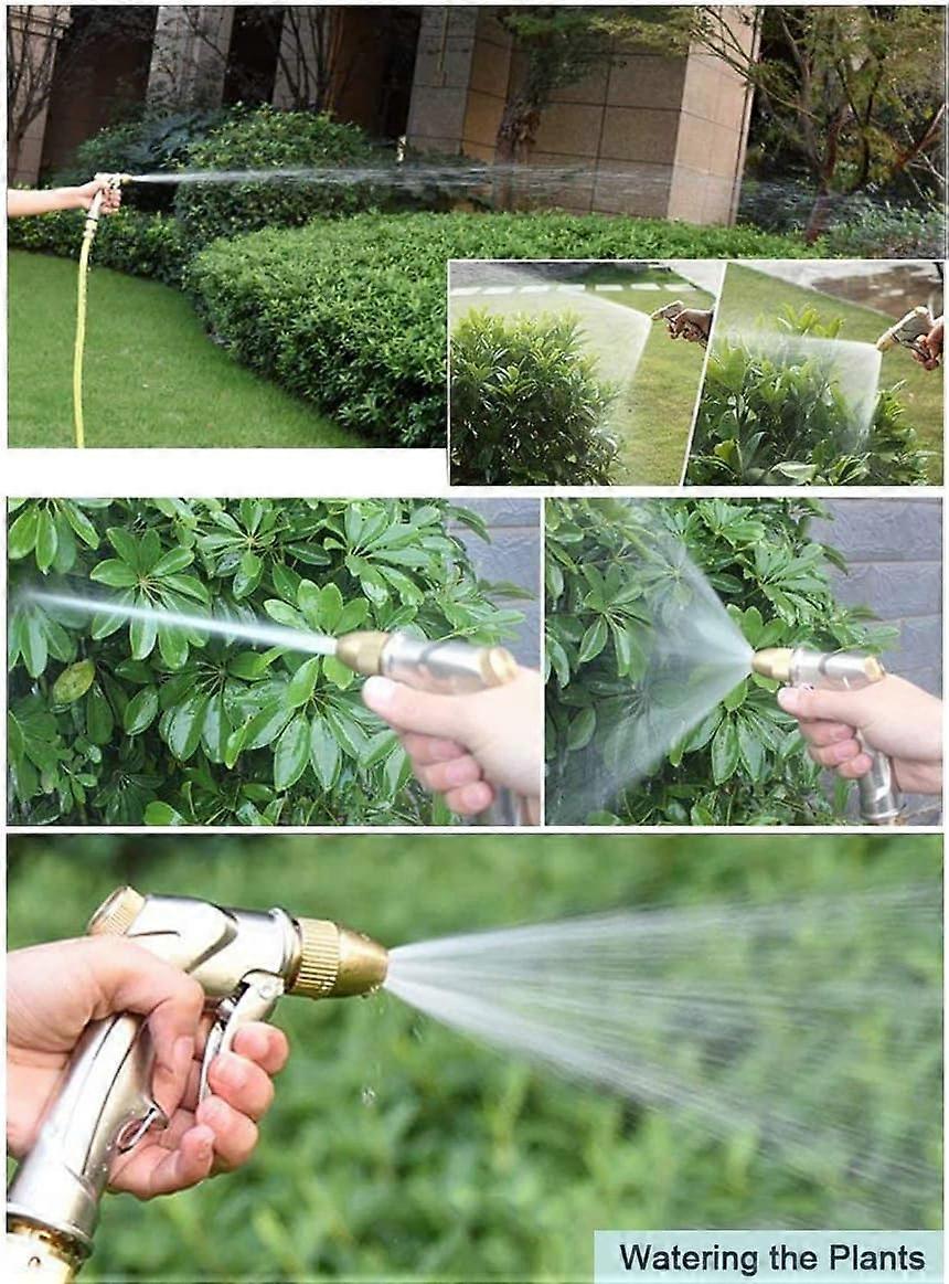 100% heavy metal water spray gun, suitable for gardening and car washing, 100% metal construction, consisting of brass nozzle and zinc alloy body - Image 5
