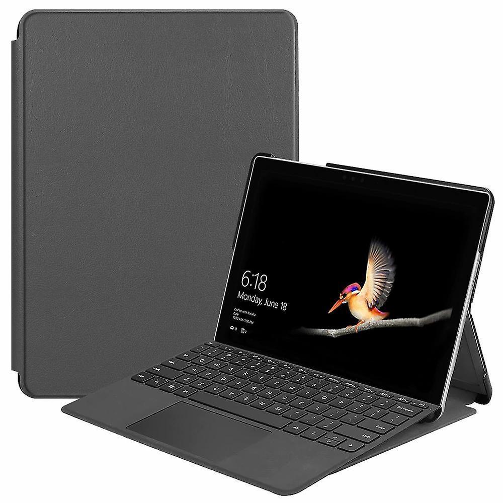 Case Ultra thin folio PU leather shell for Surface Pro 7 Grey - Image 1
