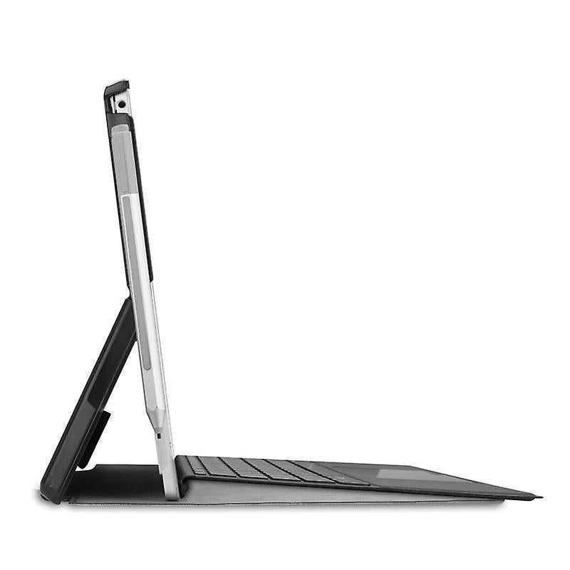 Case Ultra thin folio PU leather shell for Surface Pro 7 Grey - Image 2