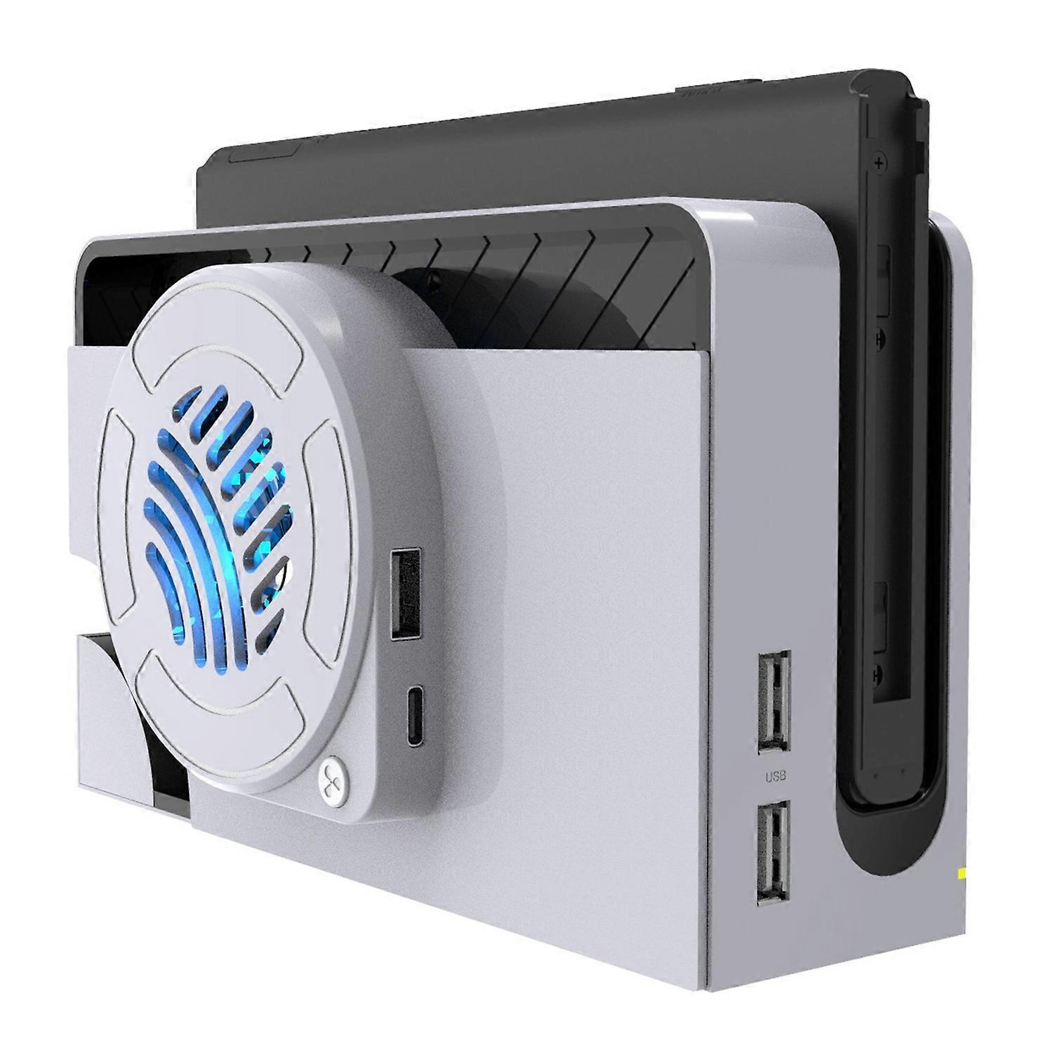 Type B TOPWOLF For Nintendo Switch OLED Dock Cooling Fan Game Console Back Cover Cooler - Image 3