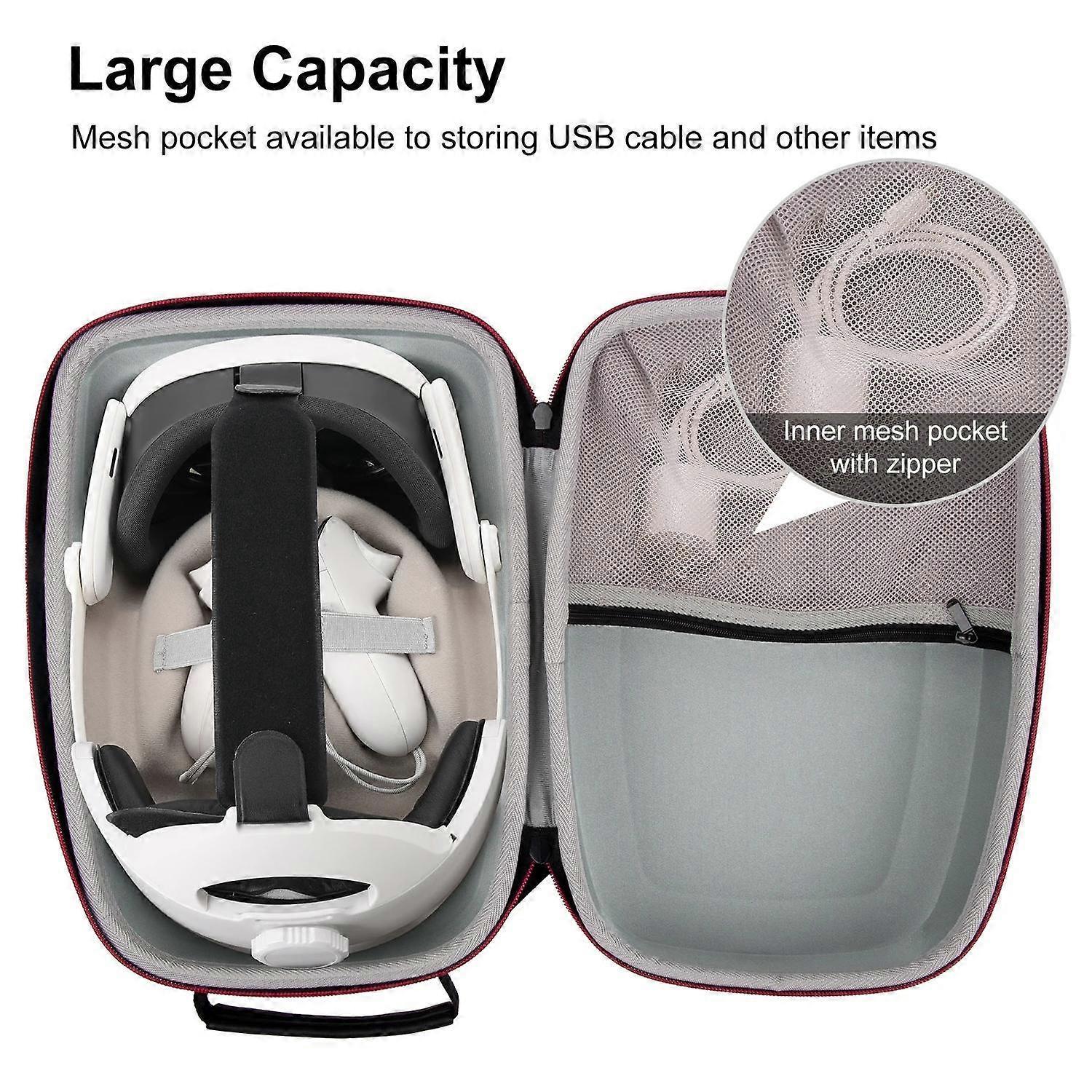 For Meta Quest 3 VR Headset Travel Hard Case EVA Storage Box+Eye Patch - Image 2