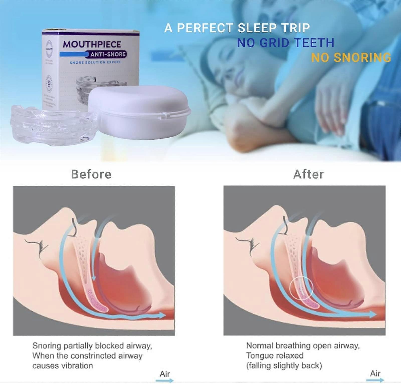 Anti-snoring devices, adjustable anti-snoring devices, snoring aids for men and women, anti-snoring aids for comfortable sleep and anti-snoring - Image 2
