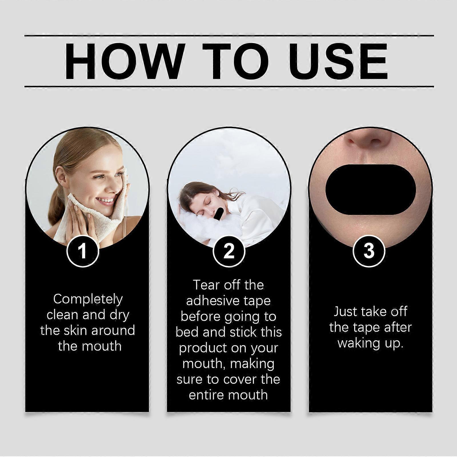 Mouth Plaster Against Snoring, Mouth Tape for Sleeping, Snoring Stopper, Anti Snoring Snoring Stopper Against Snoring Snoring Plaster - Image 5