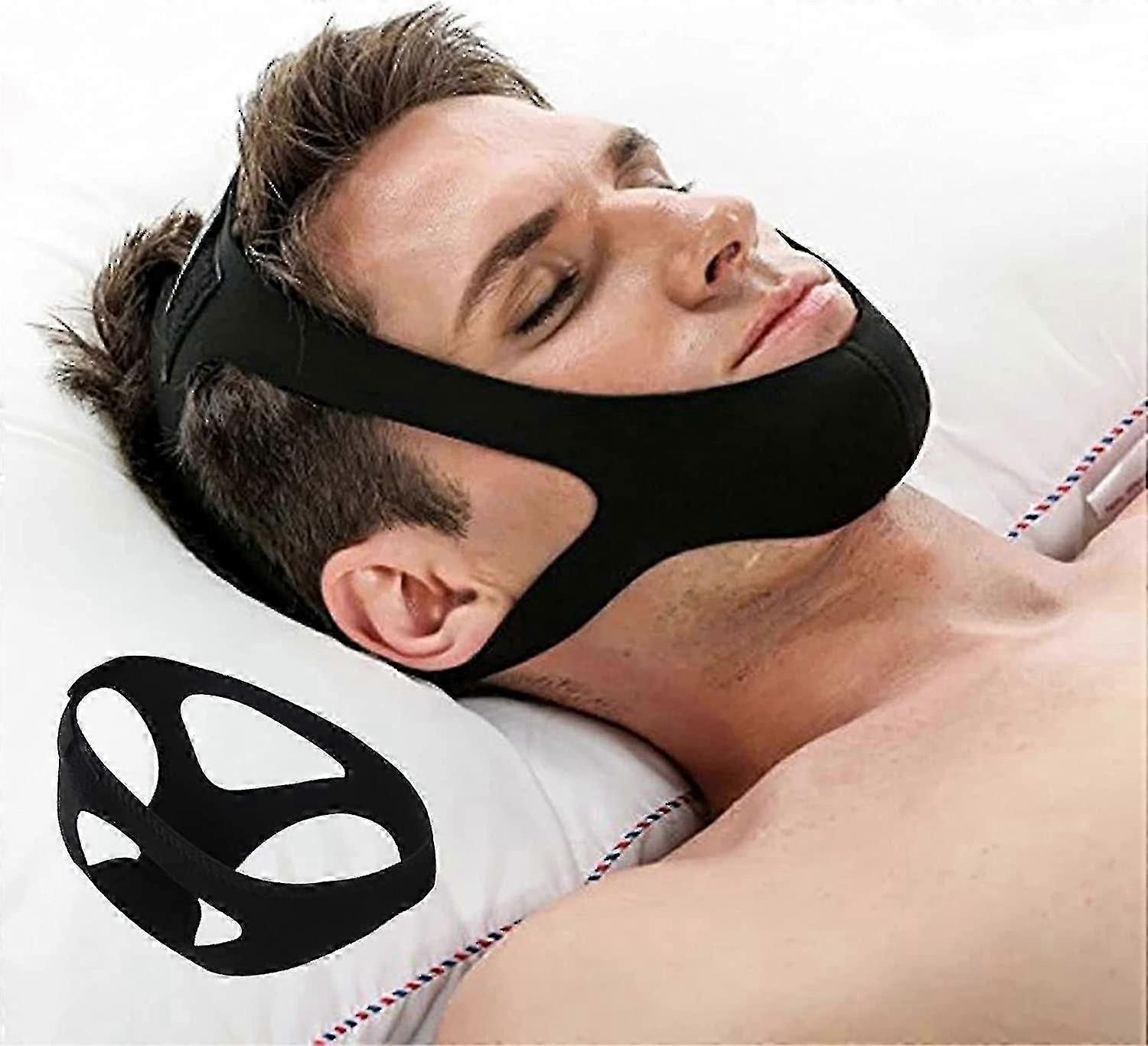 Anti Snoring Chin Strap, Upgrade Stop Snore Chin Strap, Snoring Solution Snore Stopper, Professional Effective Anti Snore Devices Stop Snoring Sleep - Image 1