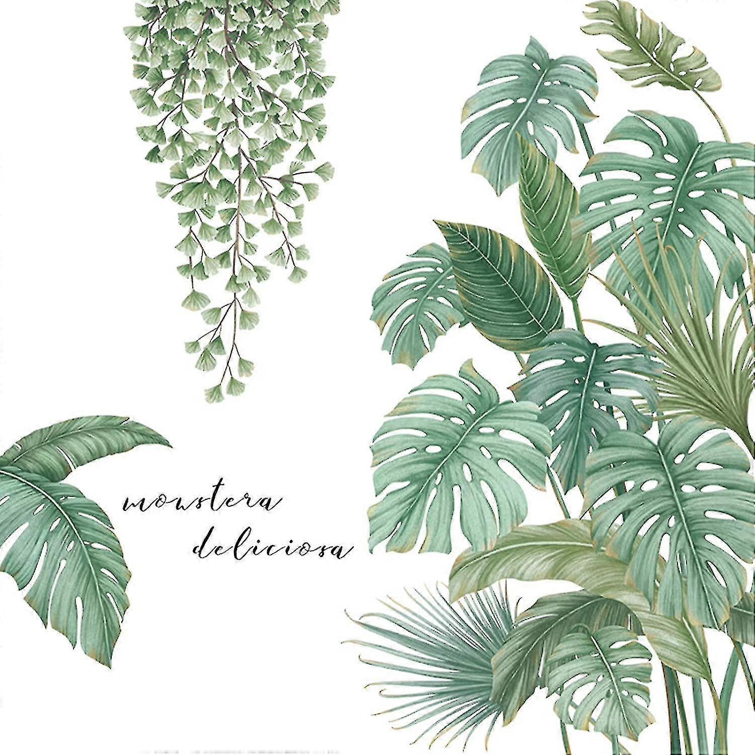 Plant Wall Sticker Back Bamboo Garden Wallpaper Small Fresh Door Decoration Sticker Wall Stickers - Image 1