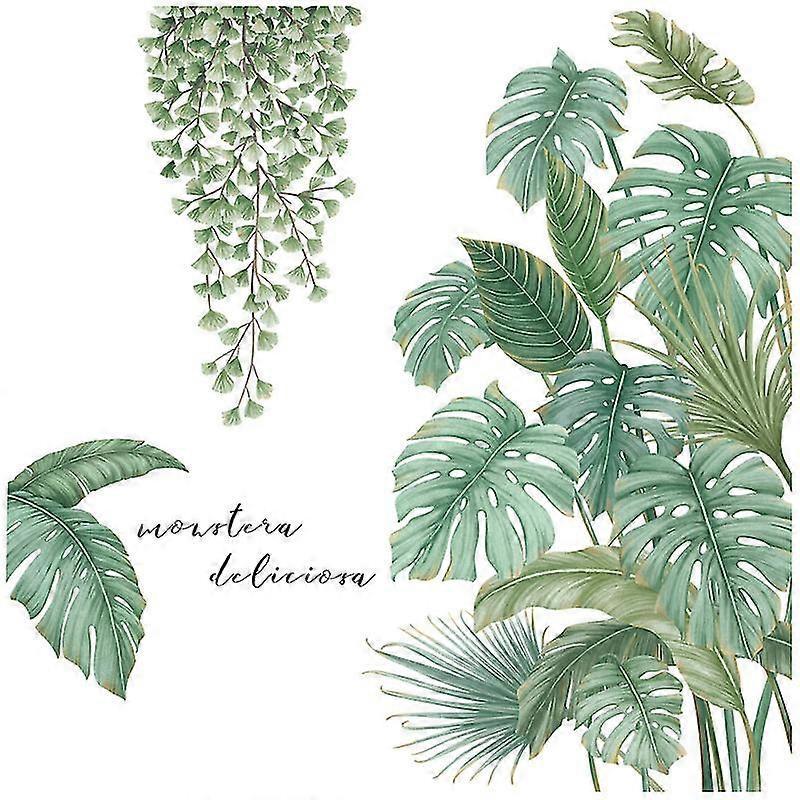 Plant Wall Sticker Back Bamboo Garden Wallpaper Small Fresh Door Decoration Sticker Wall Stickers - Image 4