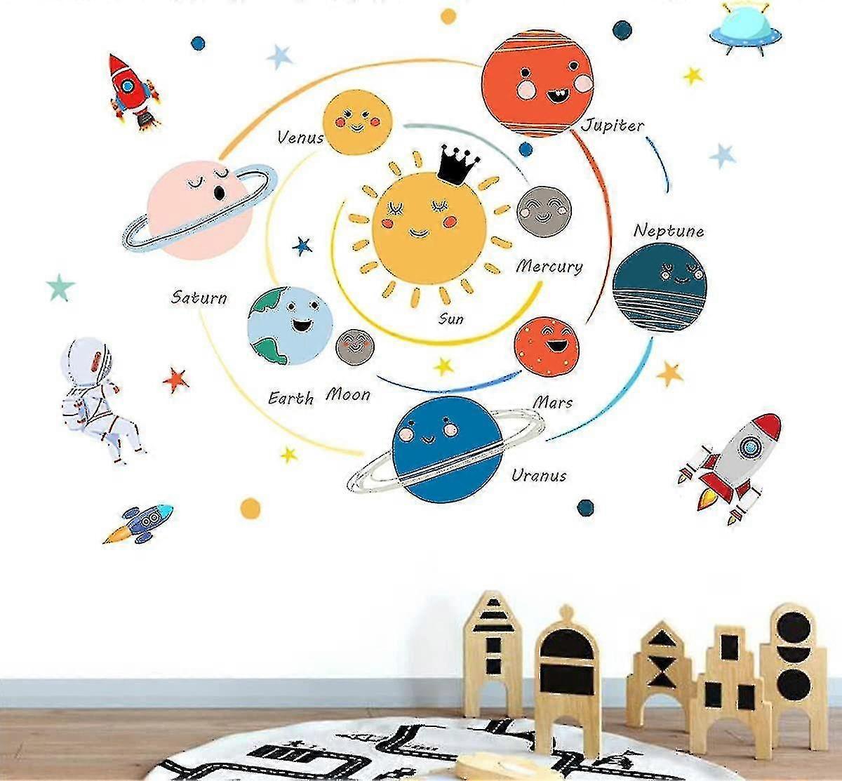 Space Planet Wall Stickers For babies Room,  And babies Room Wall Decals - Image 1