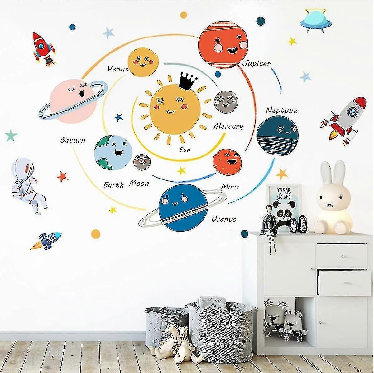 Space Planet Wall Stickers For babies Room,  And babies Room Wall Decals - Image 2