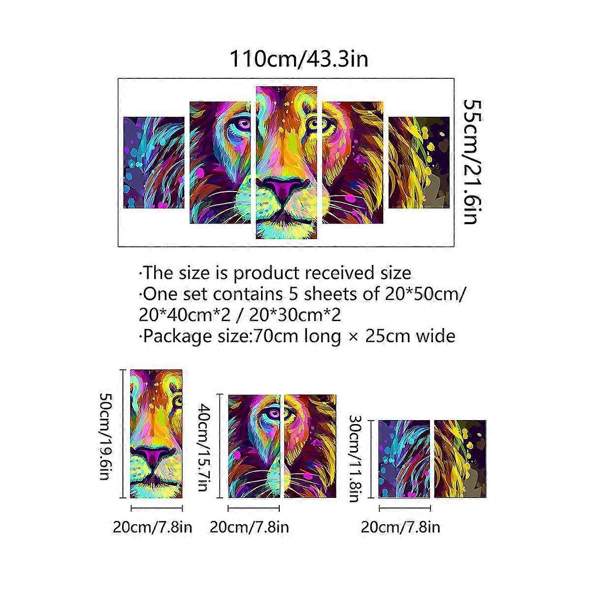 Five Consecutive Abstract Wall Stickers For Living Room Bedroom Background Wall Home Decoration Self-adhesive - Image 3