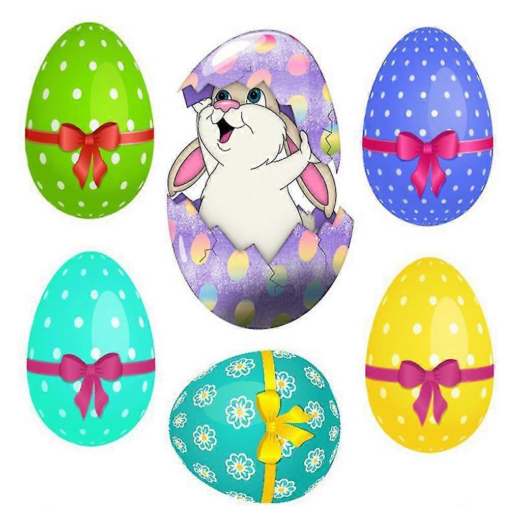 Easter Window Sticker Rabbit Bunny Eggs Wall Stickers Window Decal Diy Wallpaper - Image 1