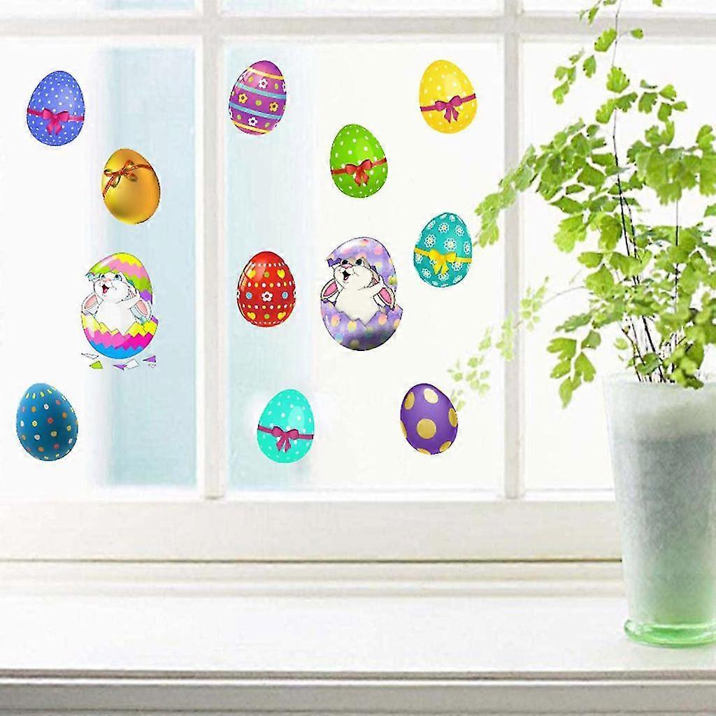 Easter Window Sticker Rabbit Bunny Eggs Wall Stickers Window Decal Diy Wallpaper - Image 4