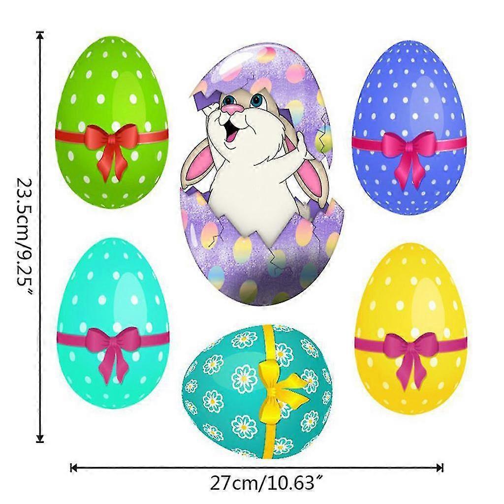 Easter Window Sticker Rabbit Bunny Eggs Wall Stickers Window Decal Diy Wallpaper - Image 5