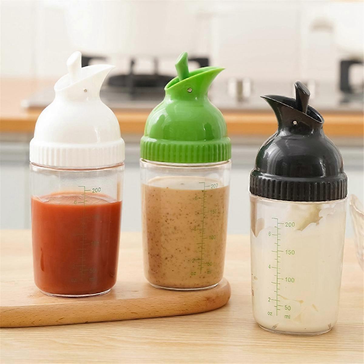 2pcs Salad Dressing Containers Leakproof Shaker Bottles with Lid for Kitchen Use - Image 3